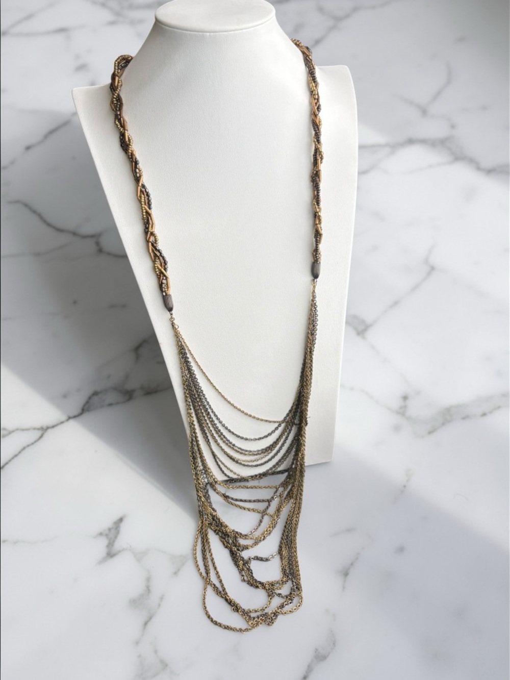 Coldwater Creek Gold and Silver Multi-Strand Necklace